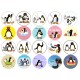 750179Z Pingu set 20 mini discuri caketoppers din zahar gata decupate d5cm